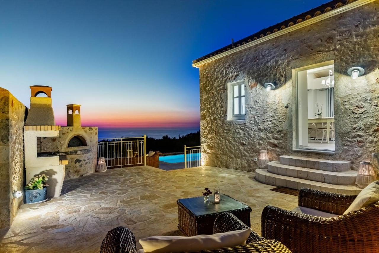 Fiscardo Luxury Stone Villa Alex ,With Sunset View! Fiskardo Eksteriør billede